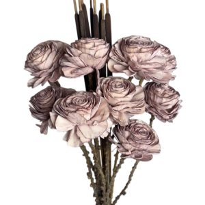 Old pink beauty rose everfloral bundle with real-touch faux rose blooms for wholesale florists and event floral design