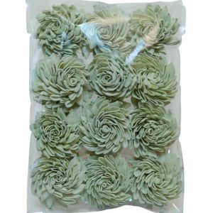 Folded Dahlia Sage Green Flat Bags