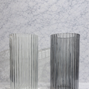 modern ribbed cylinder vases for floral arrangements and table centerpiece styling