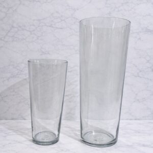 Vance Clear Glass Tapered Vase Set | Tall Cylinder Vase | Modern Floral Centerpiece | Wedding Table Decor | Minimalist Home Decor