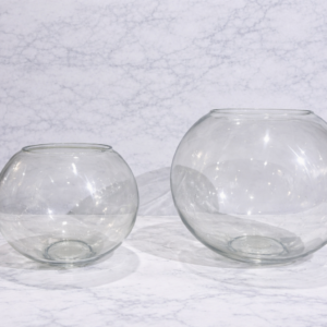 Clear Glass Bowl Vase Set | Round Glass Centerpiece Bowls | Fishbowl Vase | Wedding Table Decor | Floral Arrangement Vase