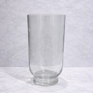 Vance Clear Glass Vase | Modern Pedestal Vase | Tall Glass Flower Vase | Elegant Centerpiece | Wedding & Home Decor