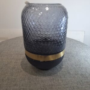Solomon smoke large glass vase