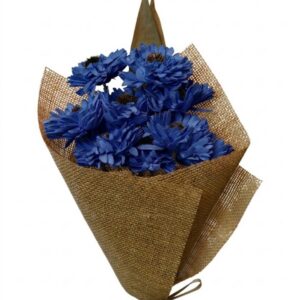 navy germini flower with leaves