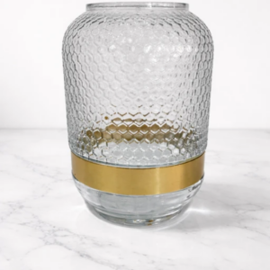 Solomon clear small glass vase