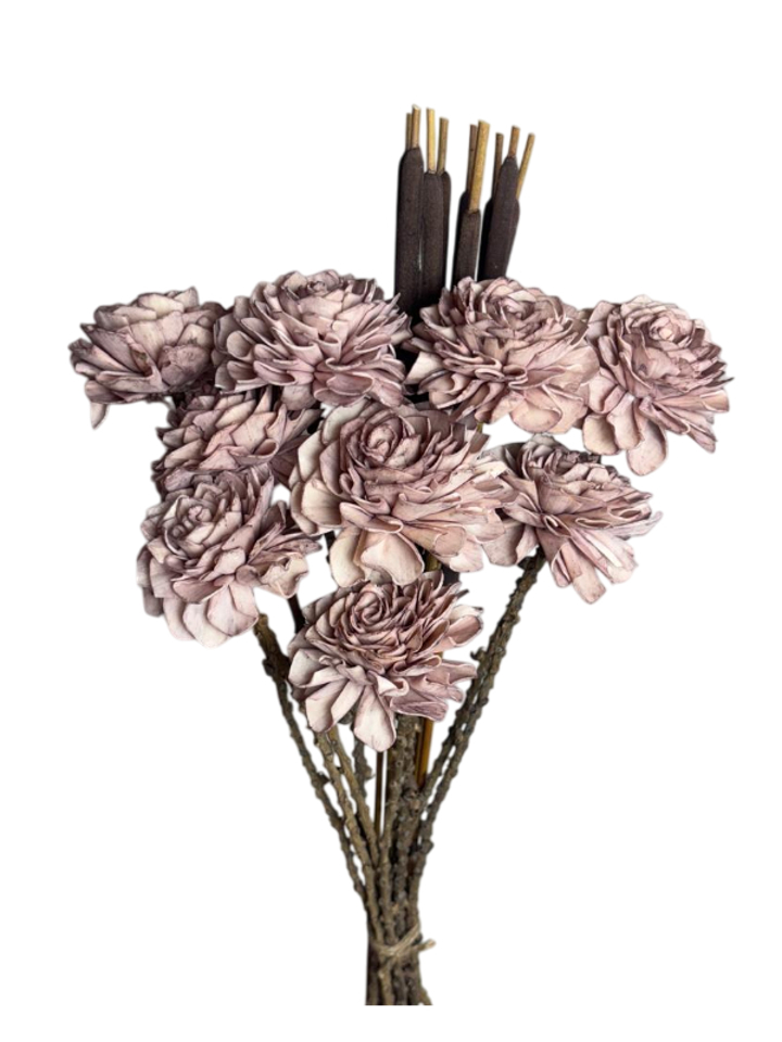 Old pink dahlia flower