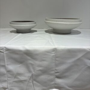 Daleyza crackle round pot white lesser