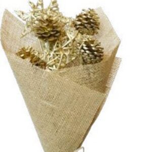 Gold pine cone+kamboi star