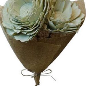 Sage green lotus flower