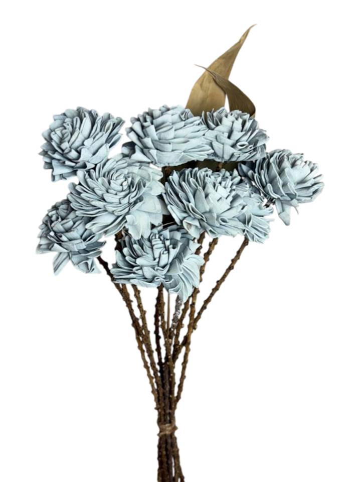 Grey folded dahlia flower
