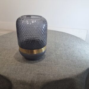 Solomon smoky small glass vase
