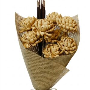 rust chrysanthemum with cattails