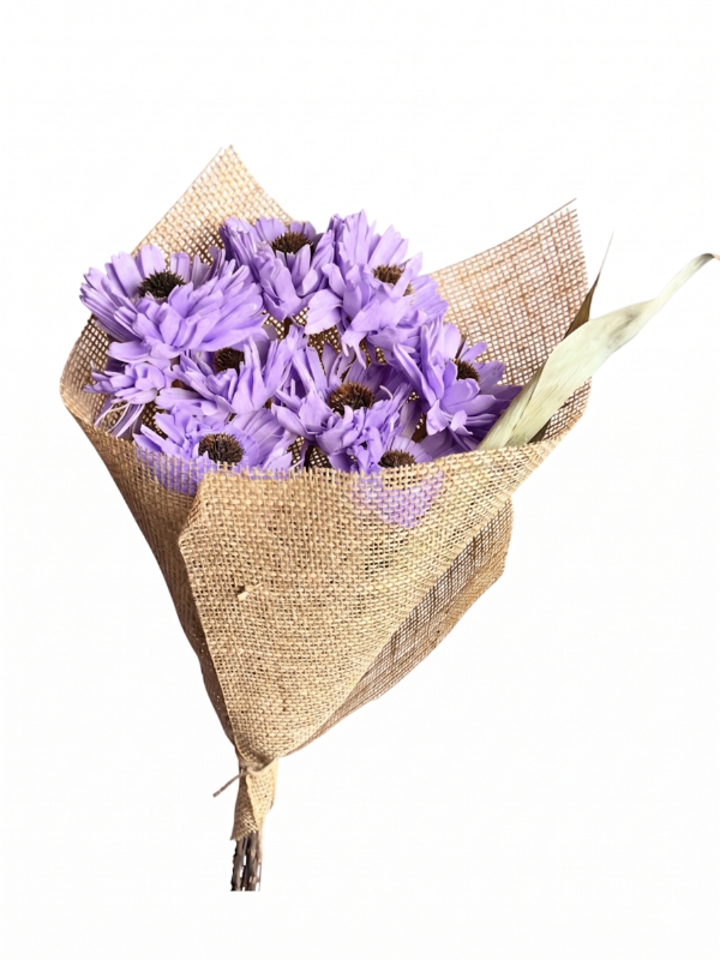 lavender germini flower with leaves