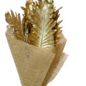 Gold fern leaves