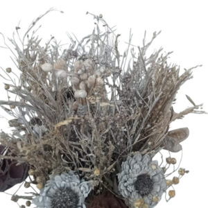 grey mixed bqt germini flower