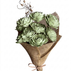 sage green slice flower