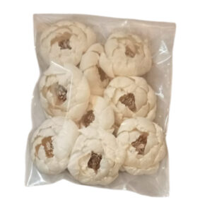 white peony flower bag