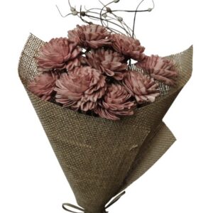 old pink folded dahila flower
