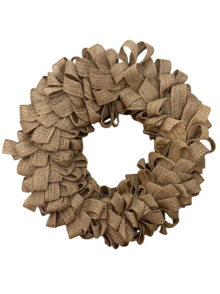 Jute ribbon wreath