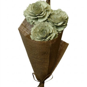 sage green cedar rose with leaves