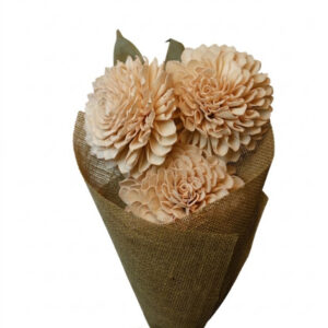 Corn yellow dahlia flower with leaves